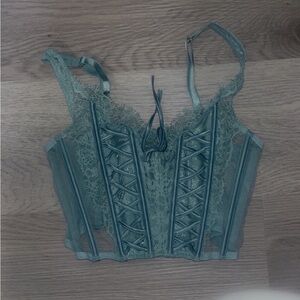Victoria's Secret Lace-Up Corset in Blue